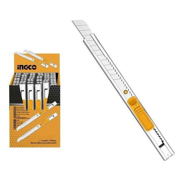 Ingco HKNS1806 Snap Off Blade Cutter Knife (Stainless Steel Body) - KHM Megatools Corp. Ingco HKNS1806 Snap Off Blade Cutter Knife (Stainless Steel Body) - KHM Megatools Corp.